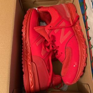 new balance red Boys 5.5 with box
